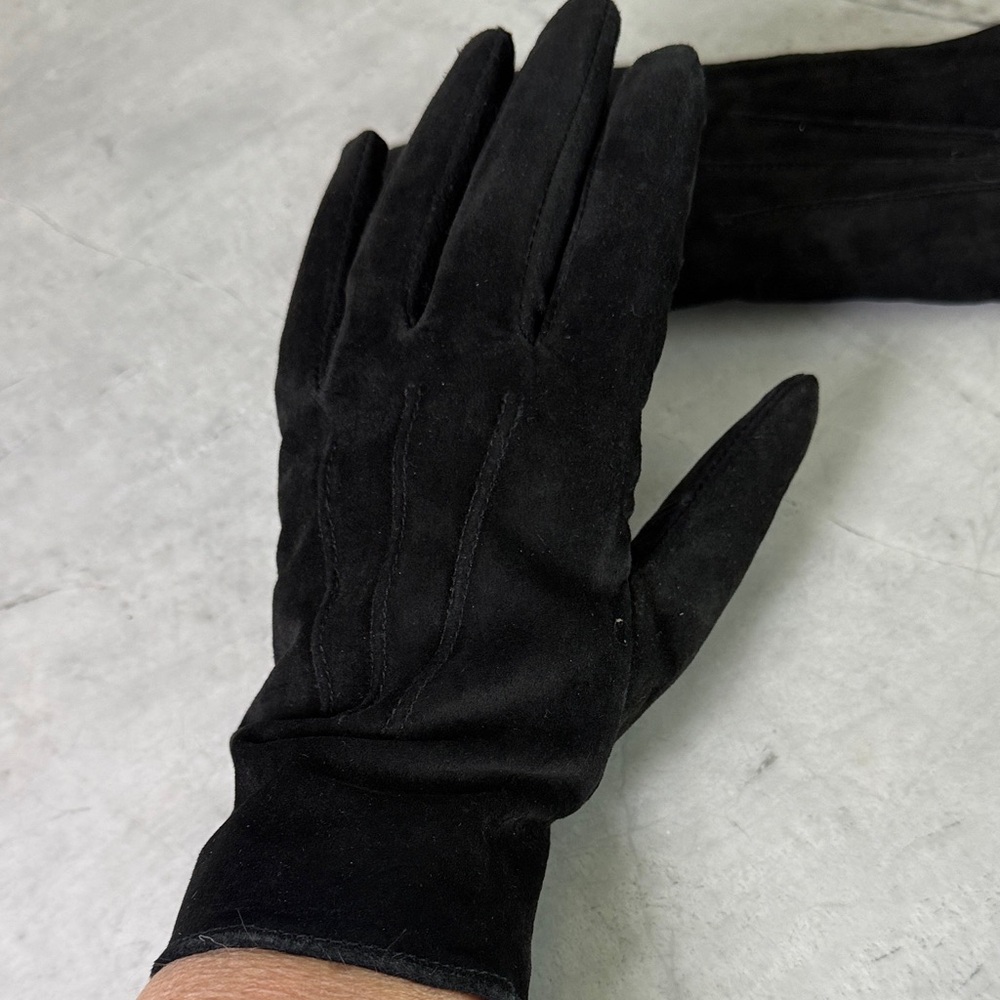 Leather gloves womens black XL